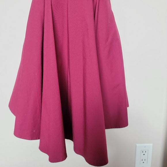 Magenta Business Dress Polo with Flowy Skirt S - Picture 6 of 6